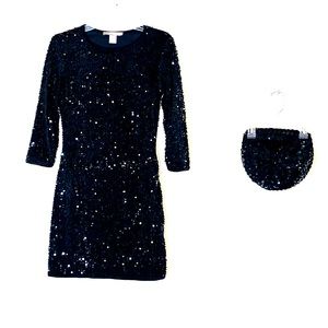 Black Sequin dress with Hat 😍 Love 21
